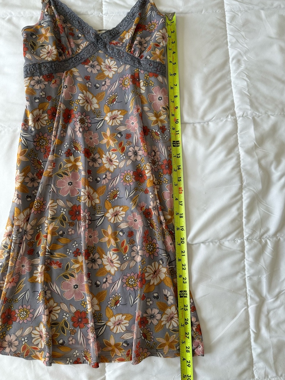 Wallflower Y2K Coquette Floral Lace Slip Midi Dress Size M - Picture 3 of 5